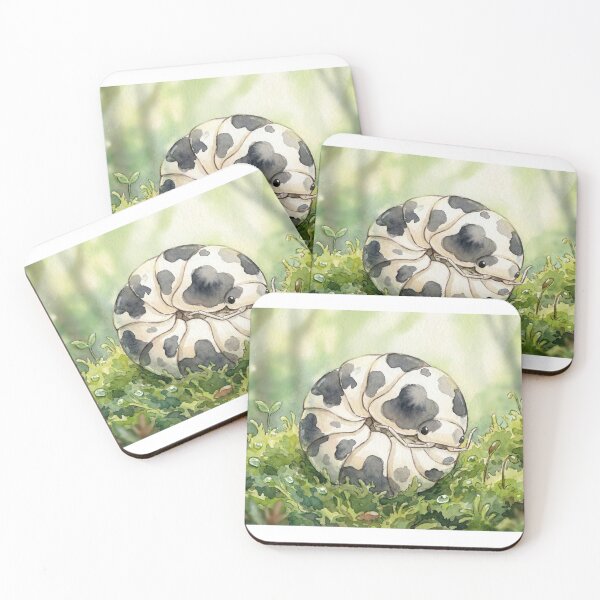 Item preview, Cute Dairy Cow Isopod (Porcellio laevis) - Watercolor Mossy Forest Art designed and sold by xMErCUrY03x.