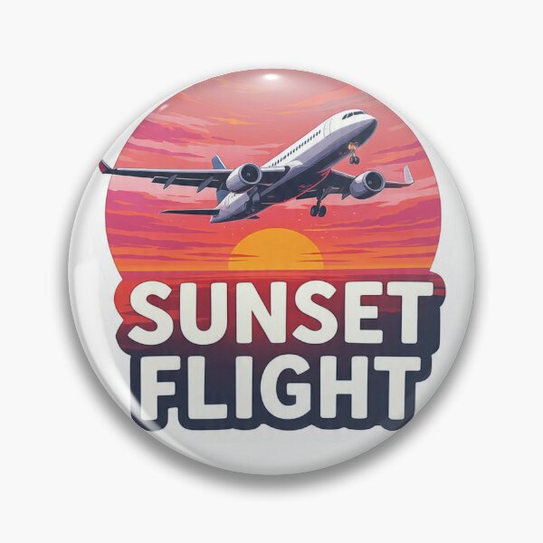 Item preview, Sunset Flight Airplane Travel Sticker designed and sold by Gscode.