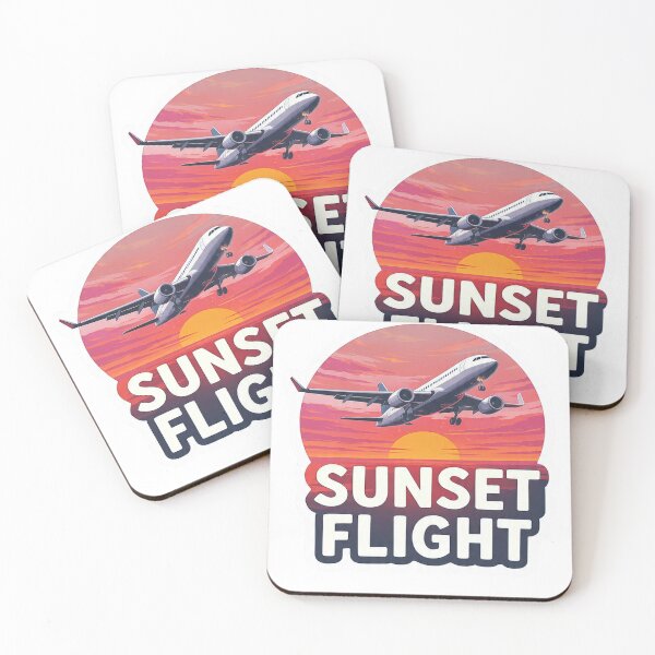 Item preview, Sunset Flight Airplane Travel Sticker designed and sold by Gscode.