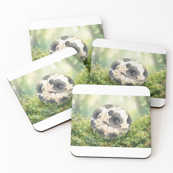 Item preview, Cute Dairy Cow Isopod (Porcellio laevis) - Watercolor Mossy Forest Art designed and sold by xMErCUrY03x.