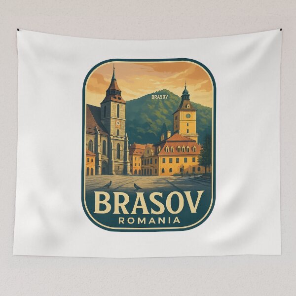 Item preview, Brașov Romania – Tampa Mountain View with Historic Old Town designed and sold by Places On Earth.