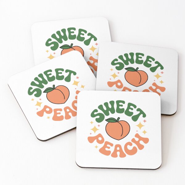 Item preview, Sweet Peach – Retro Fruit Pun Typography Design designed and sold by newyorkwala.