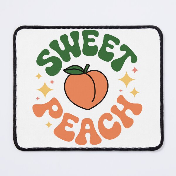 Item preview, Sweet Peach – Retro Fruit Pun Typography Design designed and sold by newyorkwala.
