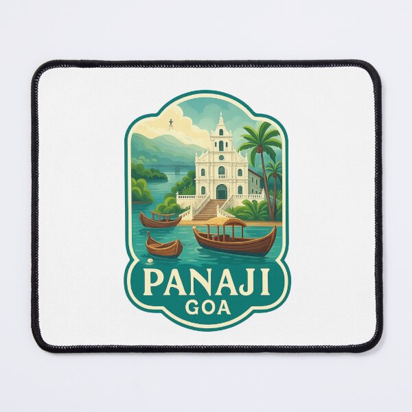Item preview,  Panaji Goa – Riverside Churches and Traditional Boats designed and sold by Places On Earth.