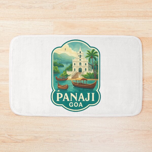Item preview, Panaji Goa – Riverside Churches and Traditional Boats designed and sold by Places On Earth.