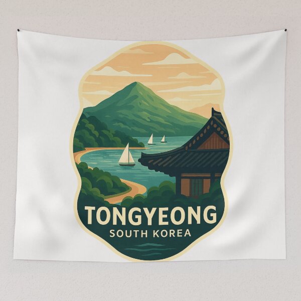 Item preview,  Tongyeong South Korea – Serene Bay and Mountain View designed and sold by Places On Earth.