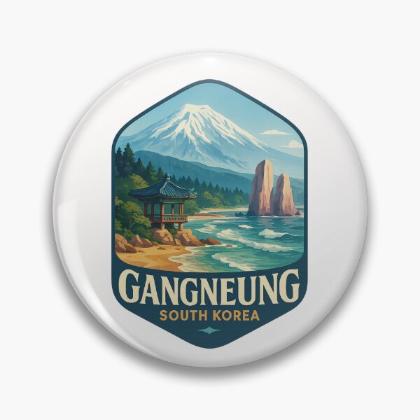 Item preview,  Gangneung South Korea – Coastal Pavilion and Snowy Peak designed and sold by Places On Earth.