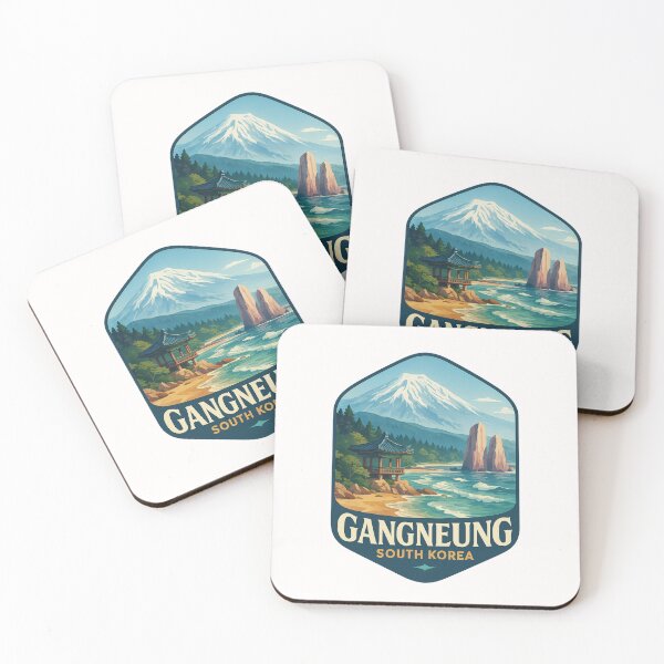 Item preview,  Gangneung South Korea – Coastal Pavilion and Snowy Peak designed and sold by Places On Earth.