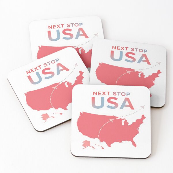 Item preview, Next Stop USA Flight Route Sticker designed and sold by Gscode.