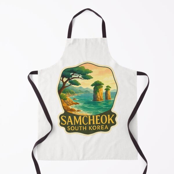 Item preview, Samcheok South Korea – Twin Sea Stacks and Forested Coast designed and sold by Places On Earth.