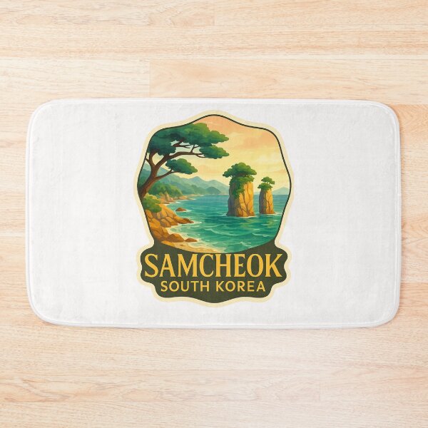 Item preview,  Samcheok South Korea – Twin Sea Stacks and Forested Coast designed and sold by Places On Earth.