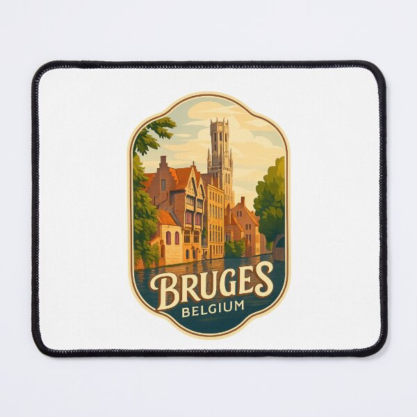 Item preview, Bruges Belgium – Belfry and Canal Houses at Sunset designed and sold by Places On Earth.