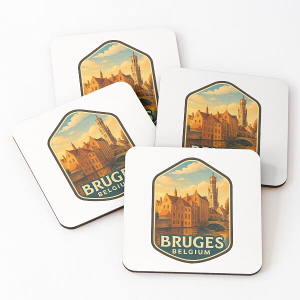 Item preview,  Bruges Belgium – Canal Bridge and Belfry Skyline designed and sold by Places On Earth.