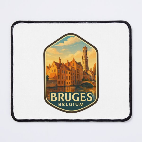 Item preview, Bruges Belgium – Canal Bridge and Belfry Skyline designed and sold by Places On Earth.