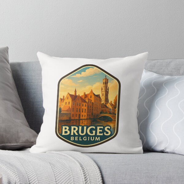 Item preview,  Bruges Belgium – Canal Bridge and Belfry Skyline designed and sold by Places On Earth.