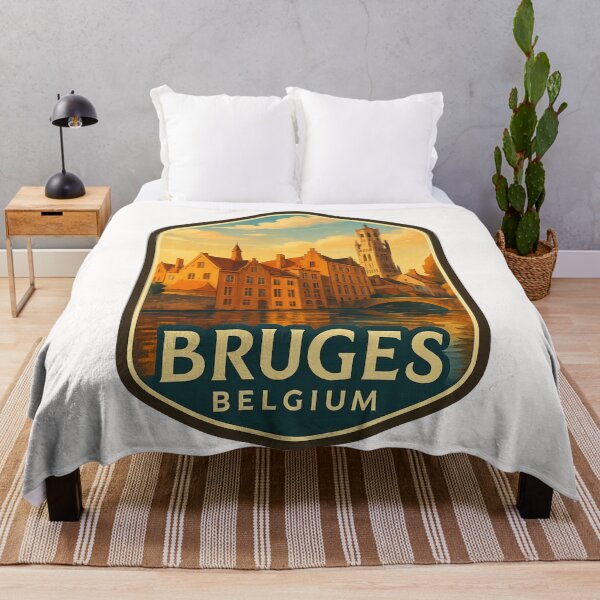 Item preview,  Bruges Belgium – Canal Bridge and Belfry Skyline designed and sold by Places On Earth.