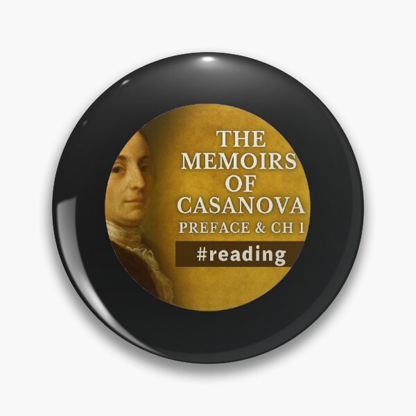 Item preview, Casanova Memoirs Reading Emblem designed and sold by DRIP DROP.