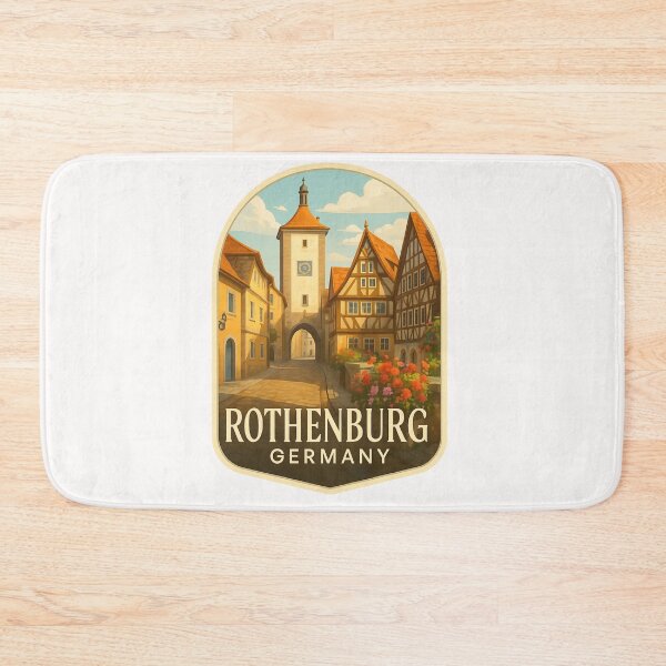 Item preview,  Rothenburg Germany – Cobbled Streets and Tower Gate designed and sold by Places On Earth.
