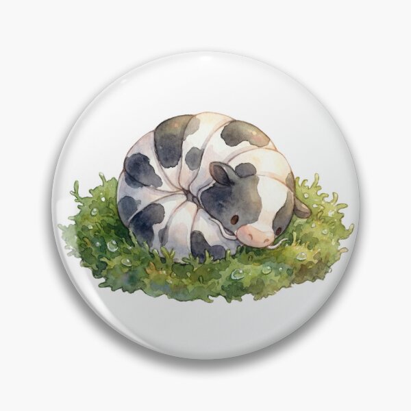 Item preview, Literal Dairy Cow Isopod - Funny Mutant Hybrid Bug on Moss designed and sold by xMErCUrY03x.