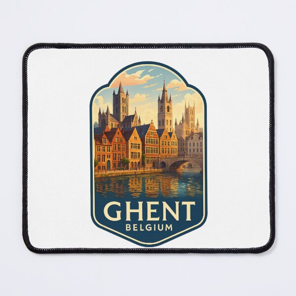 Item preview, Ghent Belgium – St. Nicholas Church and Leie River Embankment designed and sold by Places On Earth.