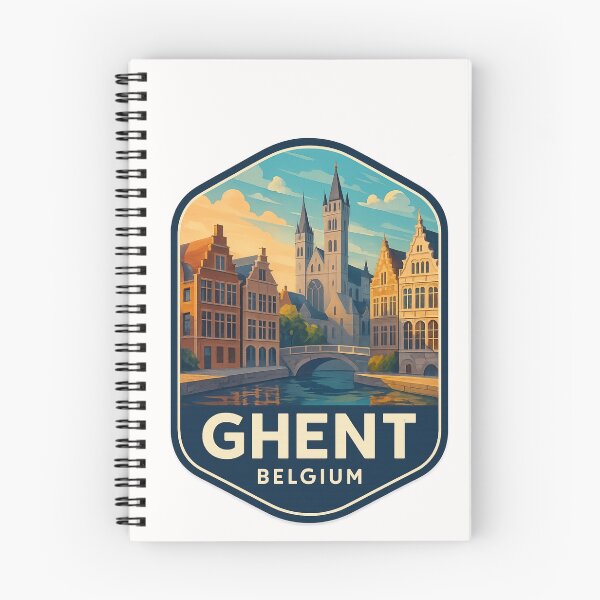 Item preview,  Ghent Belgium – Canal Bridge and Towers of the Historic Center designed and sold by Places On Earth.