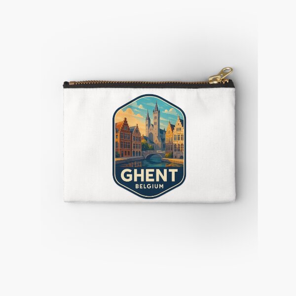 Item preview,  Ghent Belgium – Canal Bridge and Towers of the Historic Center designed and sold by Places On Earth.