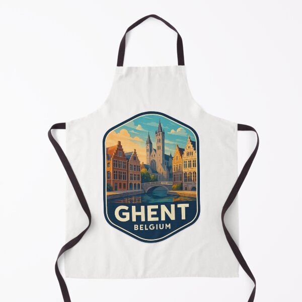 Item preview, Ghent Belgium – Canal Bridge and Towers of the Historic Center designed and sold by Places On Earth.