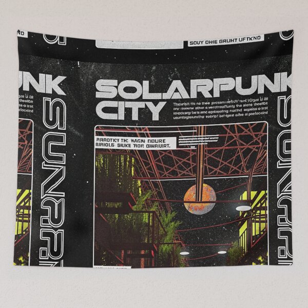 Item preview, Solarpunk City Dusk: Serene Mellow Pain Atmosphere designed and sold by Raw-Ink.