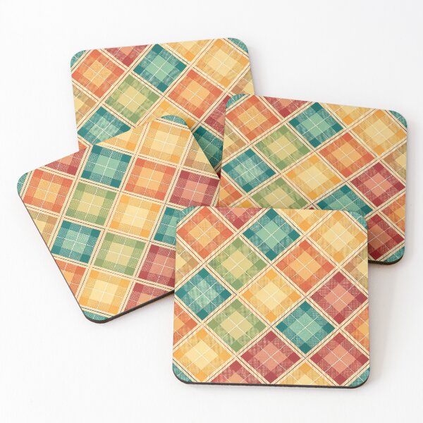 Item preview, Chic checkered pattern with warm colors designed and sold by Merrylands Artshop.