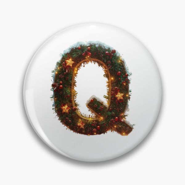 Item preview, Christmas Letter Q Monogram – Festive Holiday Alphabet Design designed and sold by Cultradesign.