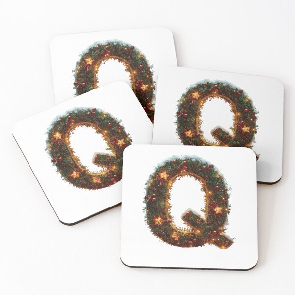 Item preview, Christmas Letter Q Monogram – Festive Holiday Alphabet Design designed and sold by Cultradesign.
