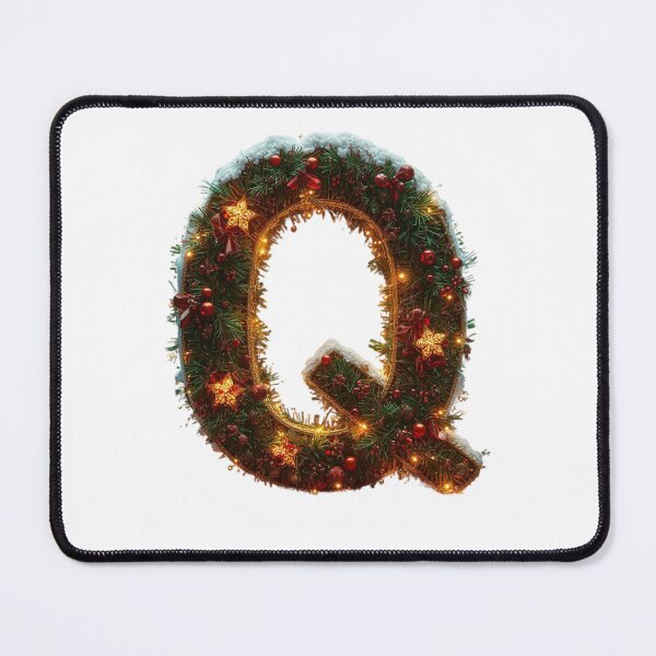 Item preview, Christmas Letter Q Monogram – Festive Holiday Alphabet Design designed and sold by Cultradesign.