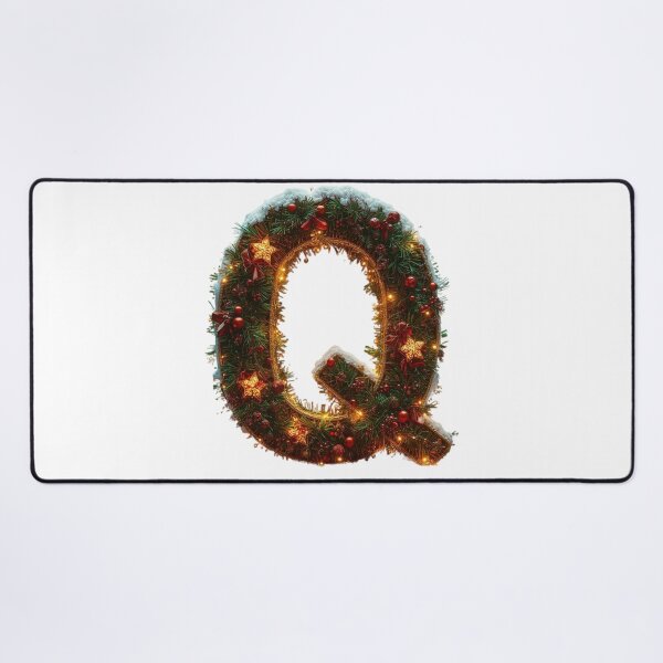 Item preview, Christmas Letter Q Monogram – Festive Holiday Alphabet Design designed and sold by Cultradesign.