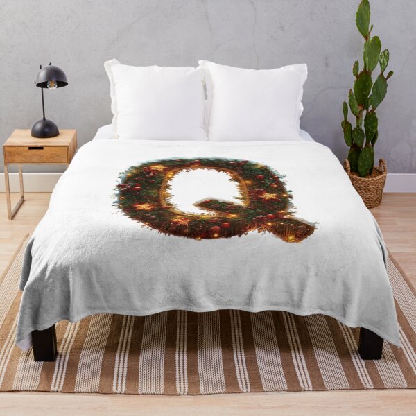 Item preview, Christmas Letter Q Monogram – Festive Holiday Alphabet Design designed and sold by Cultradesign.