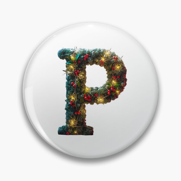 Item preview, Christmas Letter P Monogram – Holiday Decorative Alphabet Art designed and sold by Cultradesign.