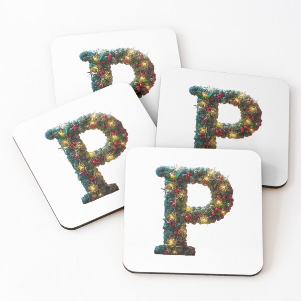 Item preview, Christmas Letter P Monogram – Holiday Decorative Alphabet Art designed and sold by Cultradesign.