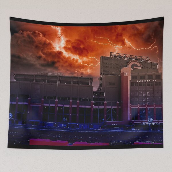 Item preview, Lambeau Field in the Upsidedown: Stranger Things  designed and sold by Hair-brained  Haberdasher.