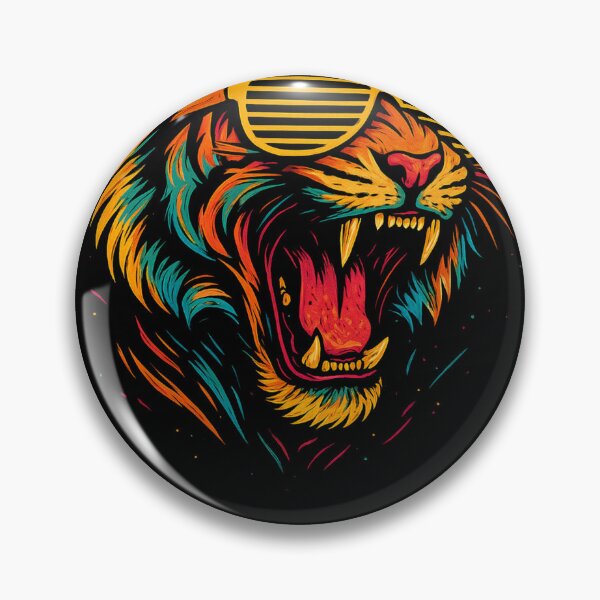 Item preview, “Neon Cyberpunk Tiger – Vibrant Retro Sunglasses Artwork” designed and sold by Wave time.