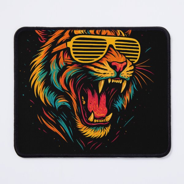Item preview, “Neon Cyberpunk Tiger – Vibrant Retro Sunglasses Artwork” designed and sold by Wave time.