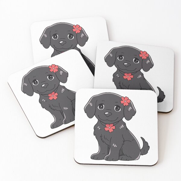 Artikelvorschau, Schwarzer Labrador-Welpe mit Blumen entworfen und verkauft von xiao xuans.