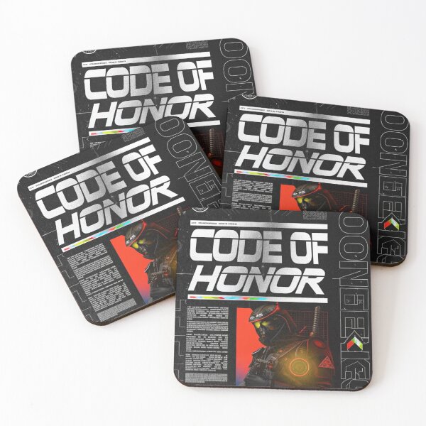Item preview, Cyberpunk Samurai: 'CODE OF HONOR' Holographic Red designed and sold by Raw-Ink.
