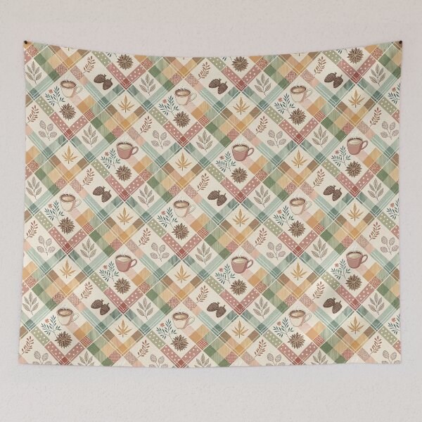 Item preview, Aesthetic Christmas design with a checkered pattern designed and sold by Merrylands Artshop.