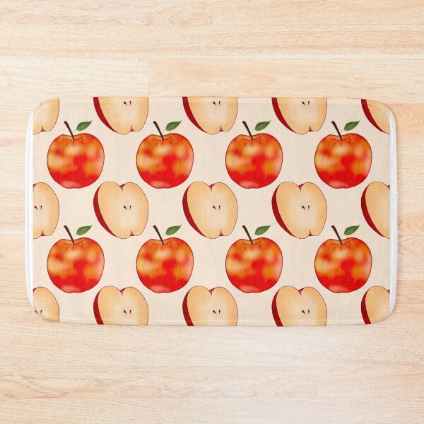 Item preview, Red Apple Pattern – Whole and Sliced Apples on Soft Cream Background designed and sold by Wriden.
