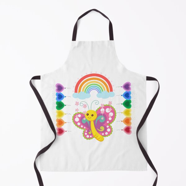 Item preview, Smiling Butterfly with Rainbow & Heart Balloons – Whimsical Cartoon Illustration designed and sold by Love3Happy.