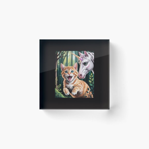 Item preview, Surprised Ginger Cat Selfie with Unicorn Cat Lover Gift Men Women Kids designed and sold by silladive.