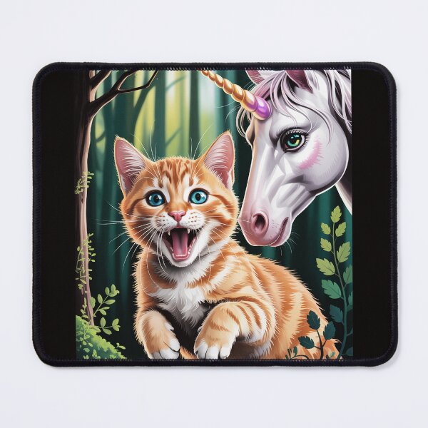 Item preview, Surprised Ginger Cat Selfie with Unicorn Cat Lover Gift Men Women Kids designed and sold by silladive.
