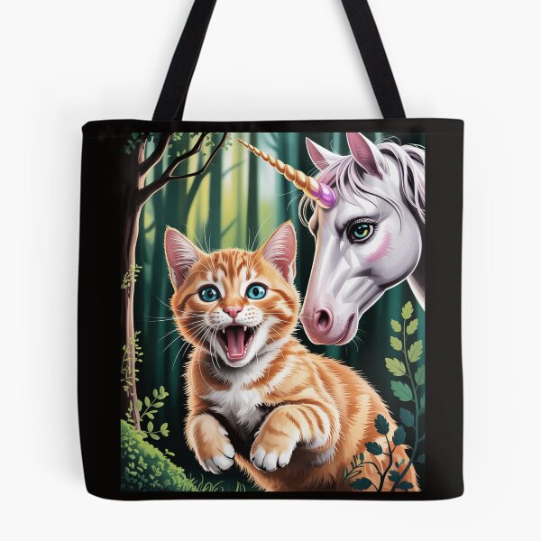 Item preview, Surprised Ginger Cat Selfie with Unicorn Cat Lover Gift Men Women Kids designed and sold by silladive.