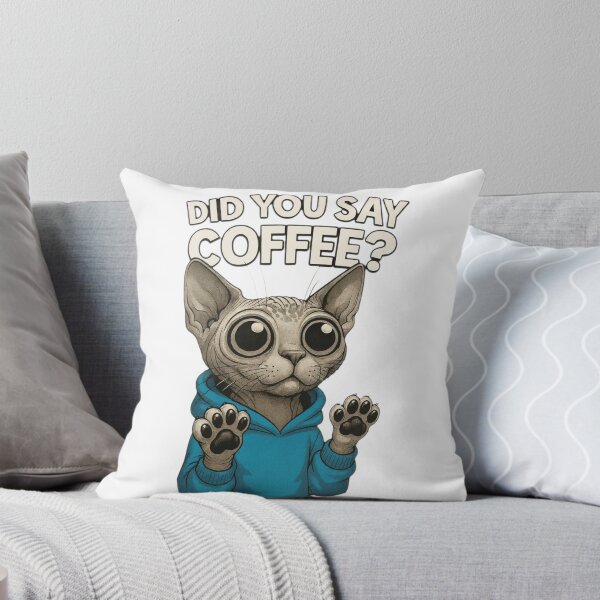 Item preview, Coffee? The Sphynx Cat Heard You Loud and Clear designed and sold by CoffeeNJesus.