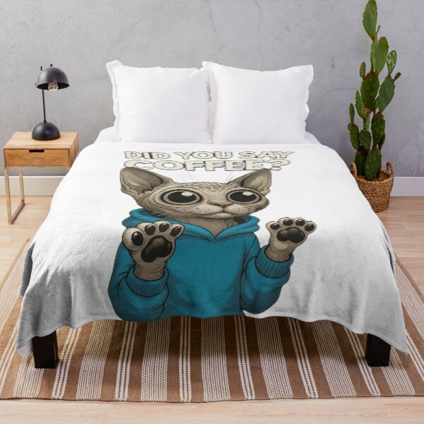 Item preview, Coffee? The Sphynx Cat Heard You Loud and Clear designed and sold by CoffeeNJesus.