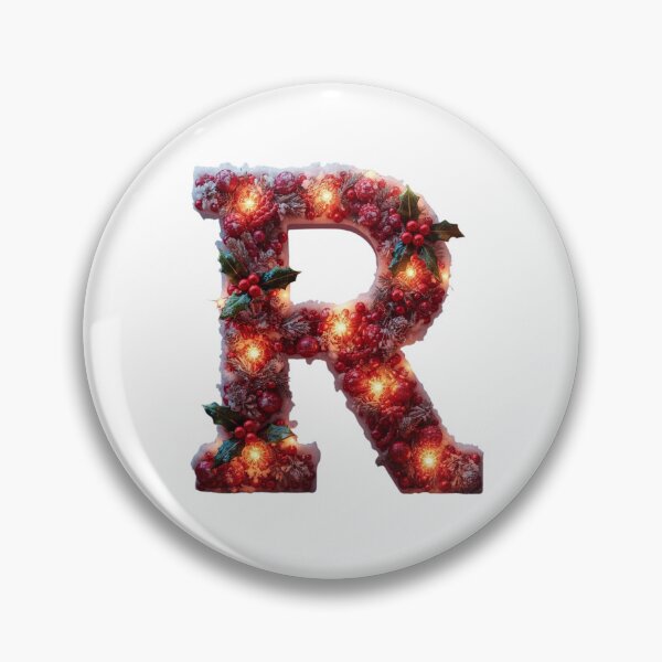 Artikelvorschau, Weihnachtsbuchstabe R Monogramm – Festtagsalphabet Typografie entworfen und verkauft von Cultradesign.
